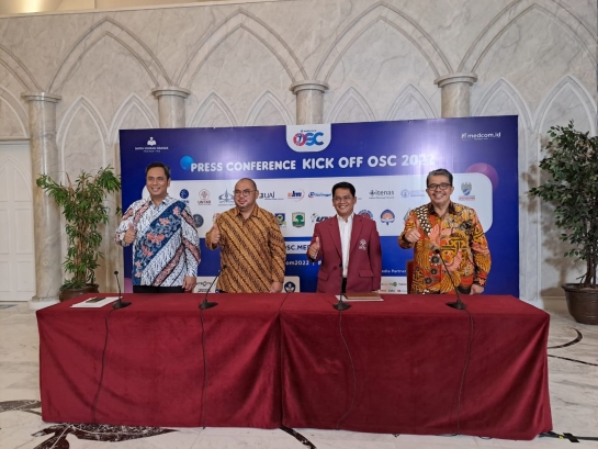 Rektor Unand Menghadiri Press Conference Kick Off OSC 2022